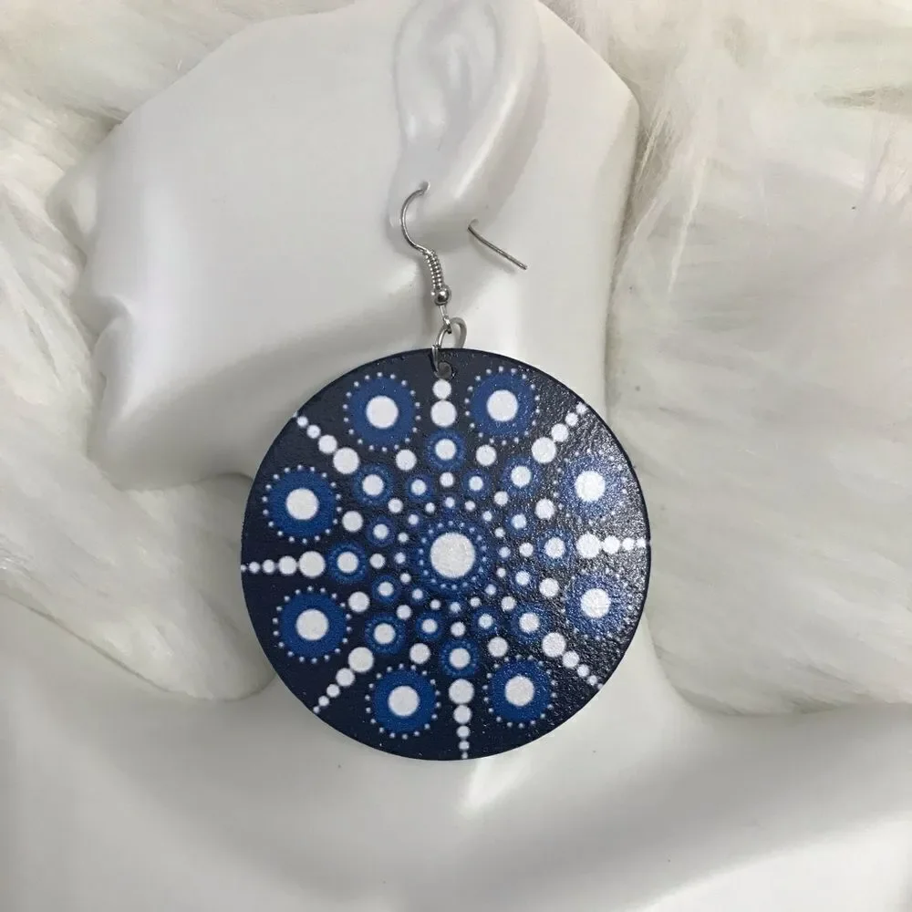 Cute psychedelic design earrings
